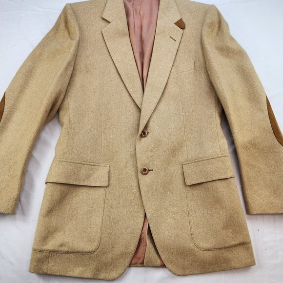 Shipley Camel Hair Sports Jacket Blazer Elbow Patches (42 R) - Picture 6 of 10